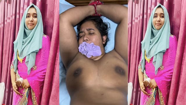 Hijabi Wife Hand Tied Painful Fucking