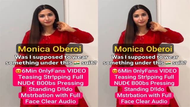 Punjabi NRI Monica Oberoi Famous – Teasing Stripping Mstebation