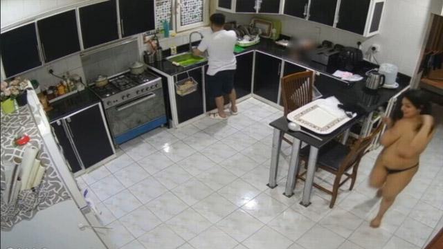 CCTV Bhabhi Naked Kitchen Intimate Husband Moment